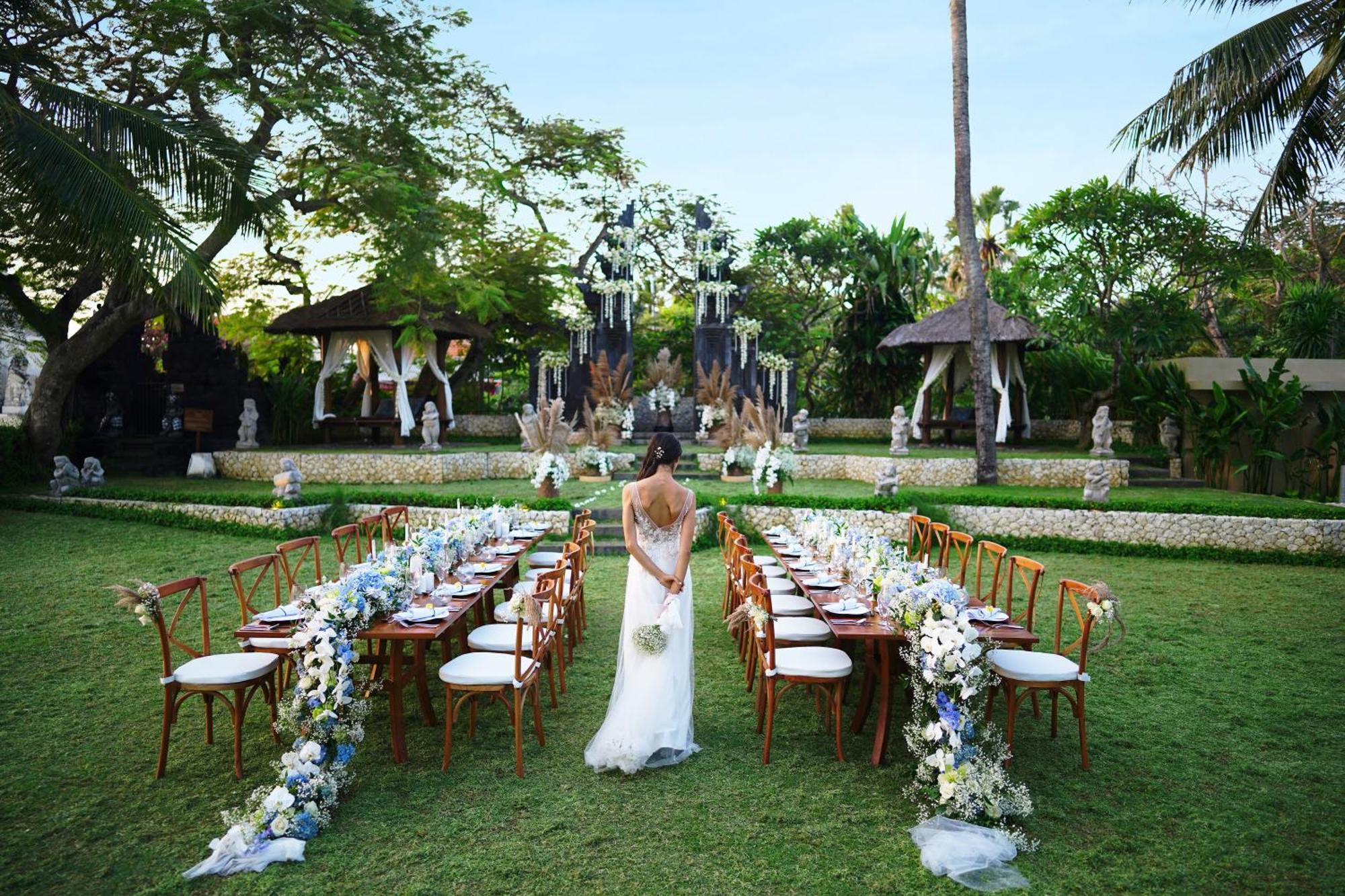 巴厘曼迪拉海滩Spa度假酒店 勒吉安 外观 照片 Wedding at the Royal Garden